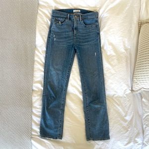 LOFT High Waisted Straight Jean - Size 4